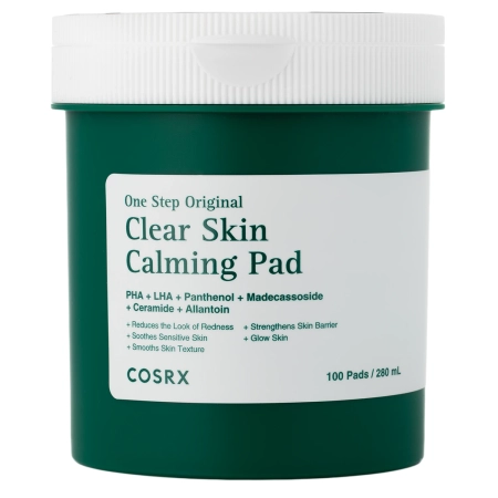 COSRX - One Step Original Clear Skin Calming Pads - Zklidňující čistící polštářky pro problematickou pleť - 280ml/100ks