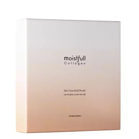 Etude House - Collagen Care Set - Sada pečujících přípravků s kolagenem - Tonikum - 200 ml a 25 ml + Emulze - 180 ml a 25 ml + Krém - 10 ml