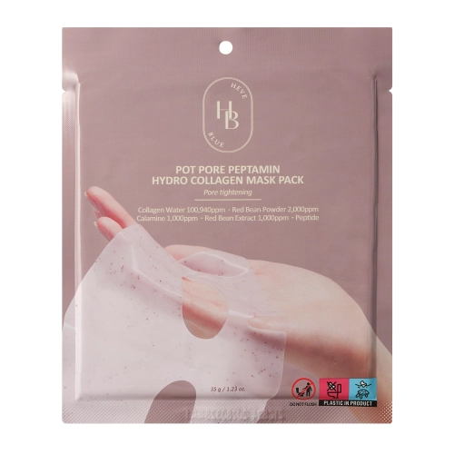 HEVEBLUE - Pot Pore Peptamin Hydro Collagen Mask - Kolagenová maska stahující póry - 1ksx35g