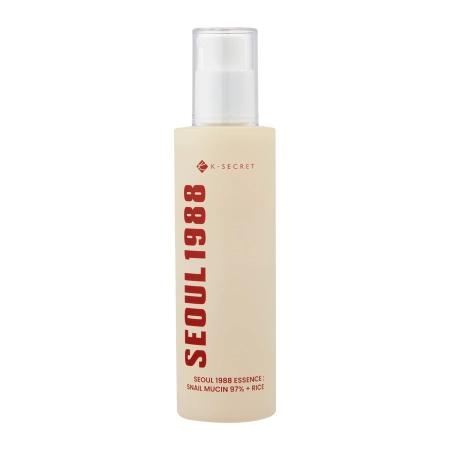 K-SECRET - SEOUL 1988 Essence : Snail Mucin 97% + Rice - Zklidňující esence s filtrem ze šnečího slizu a rýže - 100 ml