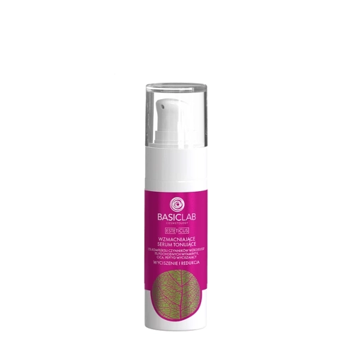 BasicLab - Esteticus - Posilující tonizující sérum pro cévní a citlivou pleť 15% EGF Growth Factor Complex, 1% deriváty vitaminu K, CICA - 30 ml