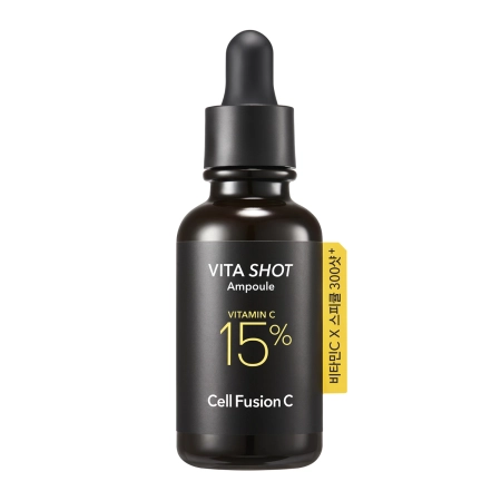Cell Fusion C - Toning C Vita Shot Ampoule - Rozjasňující sérum s 15% vitaminem C a mikrojehličkami - 20 g