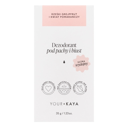 Your Kaya - Deodorant na podpaží a poprsí - Svěží grapefruit a pomerančový květ - 35 g