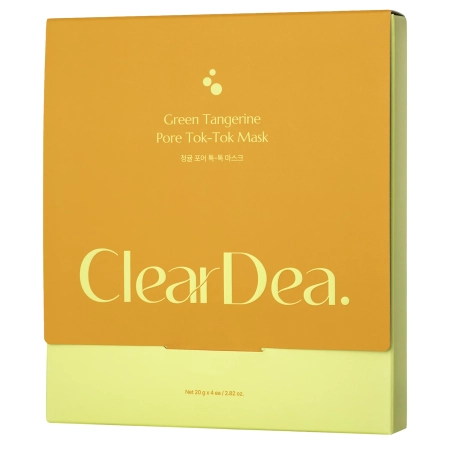 ClearDea - Green Tangerine Pore Tok-Tok Mask - Hydratační pleťová maska v plátýnku - 20gx4
