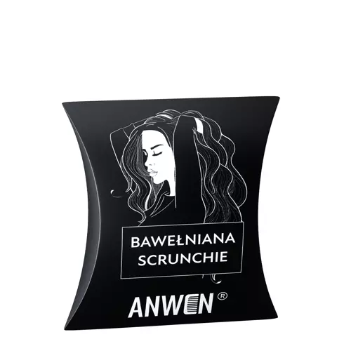 Anwen - Scrunchie - Černá bavlněná gumička