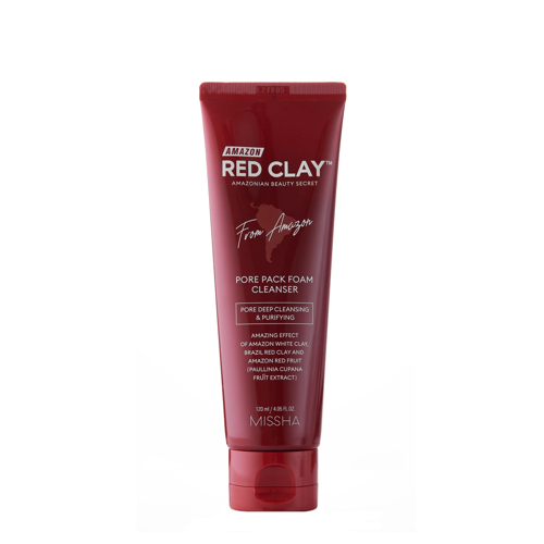Missha - Amazon Red Clay™ Pore Pack Foam Cleanser - Čisticí pleťová voda - 120 ml