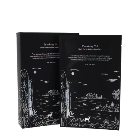 Pyunkang Yul - Black Tea Revitalizing Mask Pack - Regenerační textilní maska - 25 ml