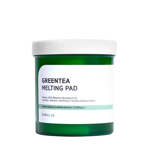 Barulab - Hadong Green Tea Sebum Melting Pad - Zklidňující čistící tampónky - 150ks/380ml