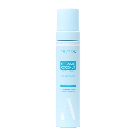 Azure Tan - Organic Coconut Self Tan Mousse - samoopalovací pěna na tělo - středně tmavá až tmavá - 200ml