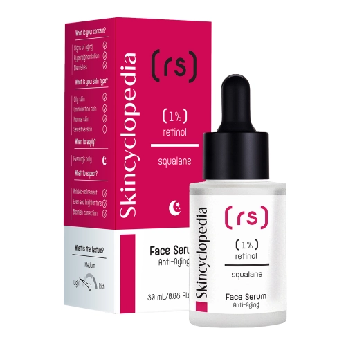 Skincyclopedia - Face Serum 1% Retinol + Squalane - Sérum proti stárnutí pleti - 30ml
