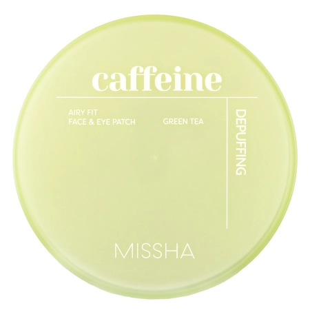 Missha - Airy Fit Caffeine Depuffing Face & Eye Patch - Hydrogelové náplasti s kofeinem pro zmírnění otoků - 60 ks
