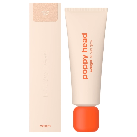 Poppy Head - Wetlight All Over Glow - Tekutý rozjasňovač na tělo a obličej - 02 Glitterini - 50 ml