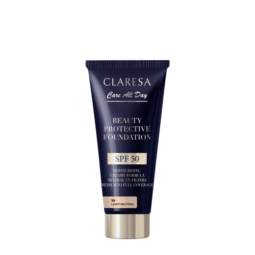 Claresa - Beauty Protective Foundation SPF 50 - Hydratační make-up s filtrem SPF 50 - 1N Light Neutral - 30 ml