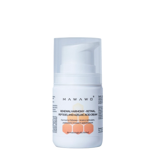 Mawawo - Harmonie obnovy - Krém s 0,02 % Retinalem, peptidy a kyselinou azelaovou - 50 ml