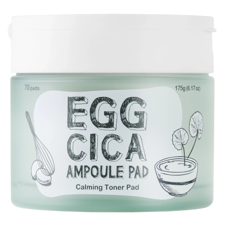 Too Cool for School - Egg Cica Ampoule Pad - Vyživující polštářky na obličej - 70ks/175g