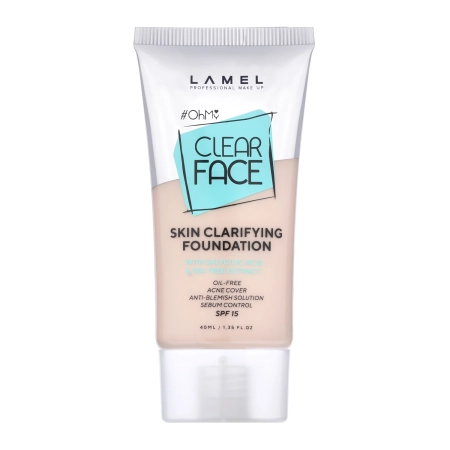 LAMEL - OhMy Clear Face Foundation SPF15 - 401 - Vysoce krycí krémový make-up - 40 ml