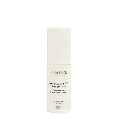 Asoa - No Tears SPF 50+ PA++++ Peptide Care Eye and Face Cream - Oční krém s peptidy - 30 ml