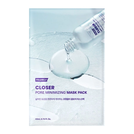 Frankly - Closer Mask – Plátýnková pleťová maska snižující viditelnost pórů – 1 ks / 22 ml