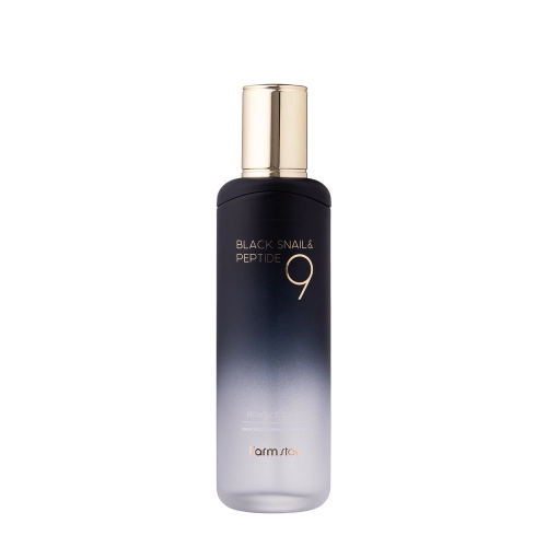 Farmstay - Black Snail & Peptide 9 Perfect Toner - Tonikum s černým hlemýždím slizem a peptidy - 120 ml