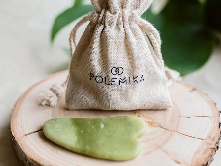 Polemika - Jadeitová destička Gua Sha k masáži obličeje a krku