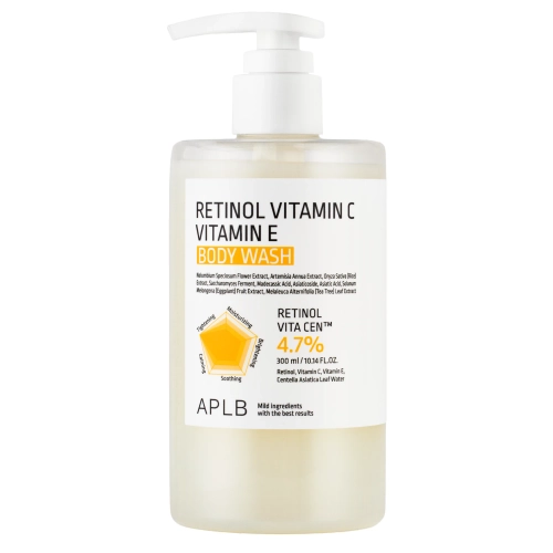 APLB - Retinol Vitamin C Vitamin E Body Wash - Vyhlazující a zpevňující sprchový gel s retinolem a vitamíny C a E - 300 ml
