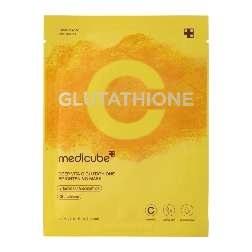 Medicube - Deep Vita C Glutathione Mask - Rozjasňující plátýnková maska na obličej - 1ks/27ml