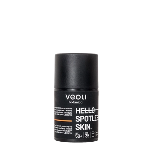 Veoli Botanica - Hello, Spotless Skin - Širokopásmový lehký ochranný krém proti fotostárnutí SPF 50+, UVA, UVB, PA++++, HEV/IR - 50 ml