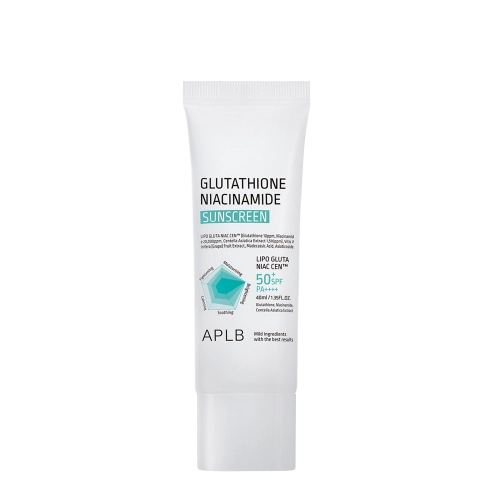 APLB - Glutathione Niacinamide Sunscreen SPF50+ PA++++ - Rozjasňující krém na obličej s SPF - 40 ml
