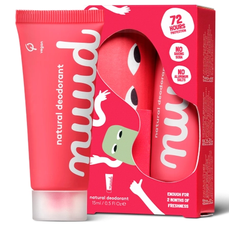 Nuud - Starter Pack Red - Přírodní krémový deodorant - 15 ml