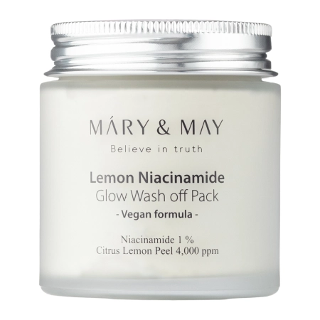 Mary&May - Lemon Niacinamide Glow Wash off Pack - Jílová maska s rozjasňujícím účinkem - 125 g