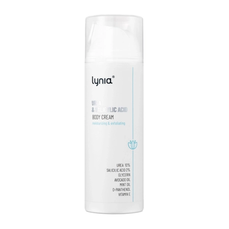 Lynia - Hydratačně exfoliační krém s 10% ureou, 2% kyselinou salicylovou a 2% kyselinou mléčnou - 150 ml