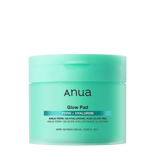 Anua - PDRN 100 Hyaluronic Acid Glow Pad - Hydratační a rozjasňující polštářky na obličej - 180ml/60ks
