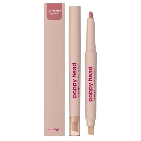 Poppy Head - Smudgic Velvet Matt Lipstick - Matná rtěnka v tužce - 06 Charm Whisper - 0,85 g