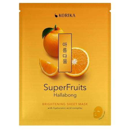 KORIKA - Superfruits Brightening Sheet Mask Hallabong - Rozjasňující plátýnková maska na obličej - 1 ks/25 g