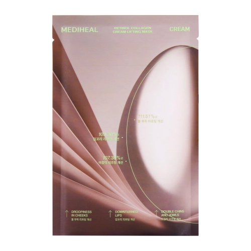 Mediheal - Retinol Collagen Cream Mask - Plátýnková maska na obličej proti vráskám - 1ks/30ml