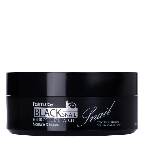 Farmstay - Black Snail Hydrogel Eye Patch - Hydrogelové polštářky pod oči s extraktem z černého šnečího slizu - 60 ks / 90 g