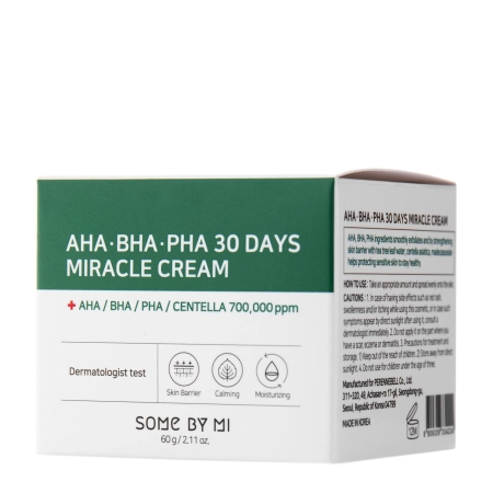 Some By Mi - AHA BHA PHA 30 Days Miracle Cream - Krém s obsahem AHA, BHA a PHA kyselin - 60 ml