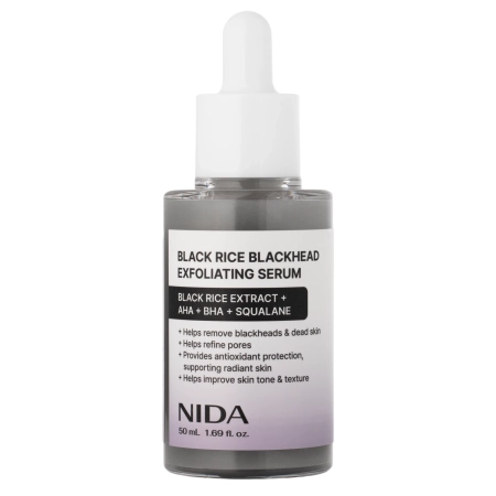 NIDA - Black Rice Blackhead Exfoliating Serum - Exfoliační sérum na obličej s extraktem z černé rýže - 50 ml