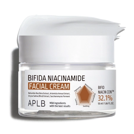 APLB - Bifida Niacinamide Facial Cream - Krém na obličej s niacinamidem pro zmenšení pórů  - 55 ml