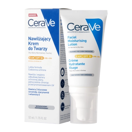 CeraVe - Hydratační pleťový krém s SPF 50 - 52 ml