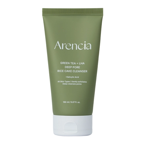 Arencia - Green Tea + LHA Deep Pore Rice Cake Cleanser - Čistící produkt na obličej se zeleným čajem - 150 ml