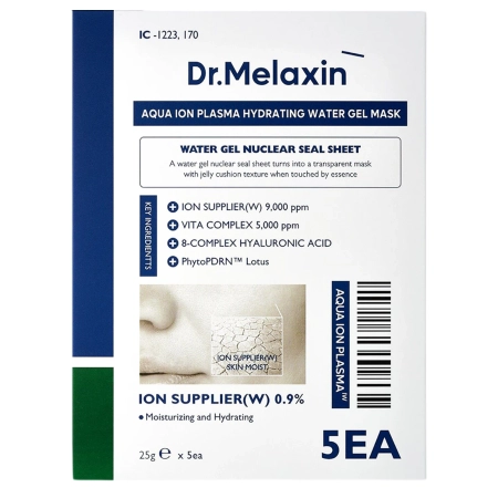 Dr.Melaxin - Aqua Ion Plasma Hydrating Water Gel Mask - Hydratační gelová maska na obličej - 5x25g