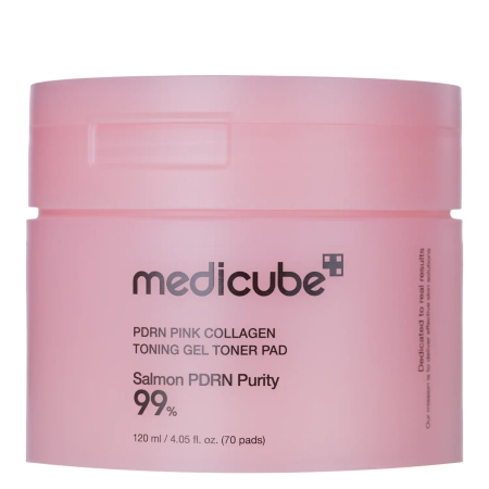 Medicube - PDRN Pink Collagen Tonning Gel Toner Pad - Tonizační gelové polštářky s kolagenem - 70ks 