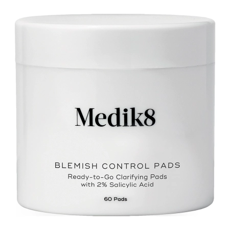 Medik8 - Blemish Control Pads - Ready-to-Go Clarifying Pads - Bezalkoholové exfoliační vatové tampóny pro zanesenou pleť - 60 ks