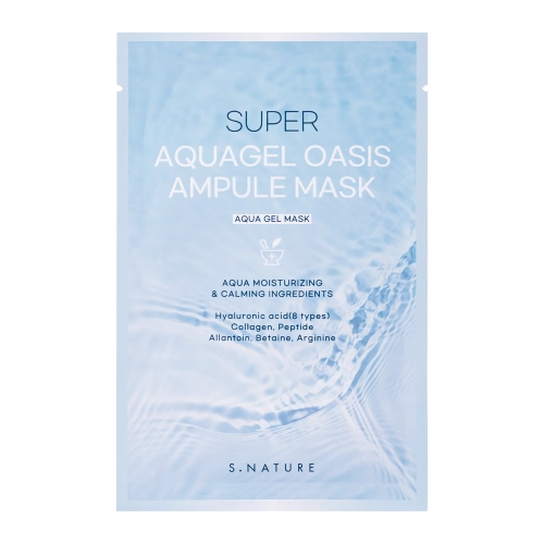 S.Nature - Super Aquagel Oasis Ampule Mask - Hydratační plátýnková maska na obličej - 1ks/30ml