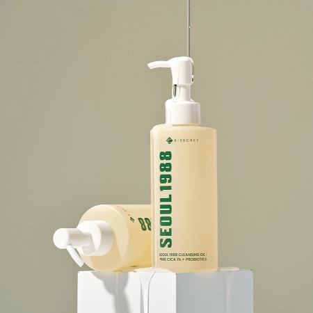 K-SECRET - SEOUL 1988 Cleansing Oil : Pine Cica 1% + Probiotics - Odličovací olej - 200 ml
