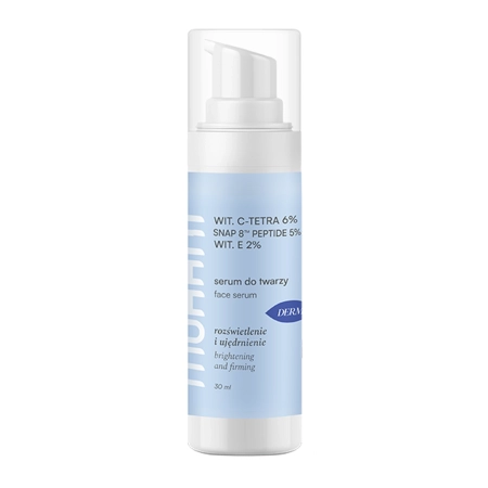 Mohani - Intenzivní sérum pro zpevnění a rozjasnění pleti s ultra stabilní formou vitamínu C (TETRA 6 %), neuropeptidem SNAP-8™ (5 %) a antioxidantem vitamínem E (2 %) - 30 ml 
