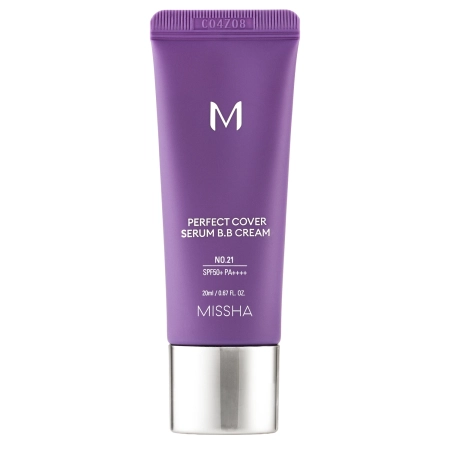 Missha - M Perfect Cover Serum BB Cream SPF50+/PA++++ - Krycí BB krém sérum - No.21 Light Beige - 20 ml