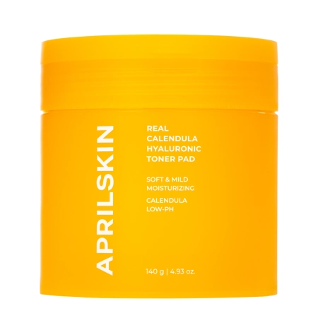 Aprilskin - Real Calendula Hyaluronic Toner Pad - Tonizační měsíčkové tampónky - 140 g