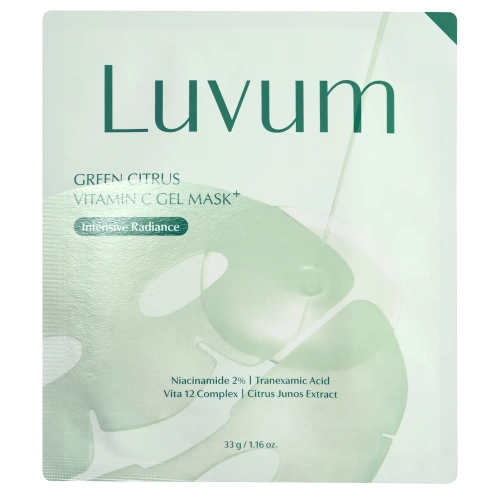 Luvum - Green Citrus Vitamin C Gel Mask Plus - Hydrogelová maska s vitamínem C - 1ks/33g
